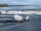 Eisbrocken am Strand